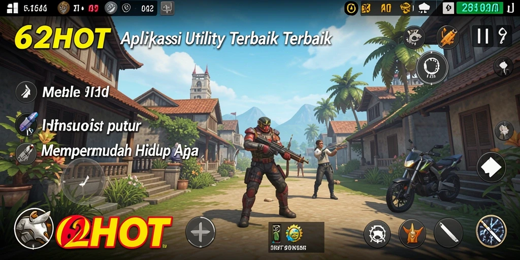 Tampilan antarmuka pengguna aplikasi 62HOT yang intuitif dan modern.
