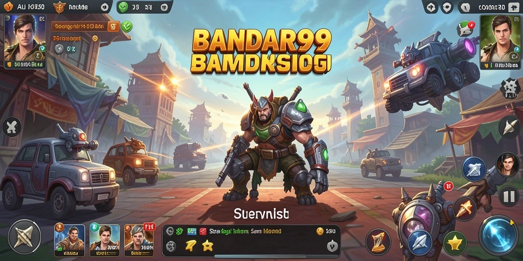 Screenshot gameplay BANDAR99 menunjukkan suasana pertempuran strategis yang intens.