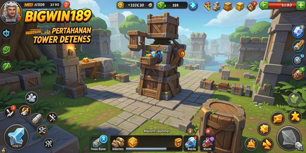 Screenshot menampilkan pengalaman gameplay seru dalam Tower Defense.