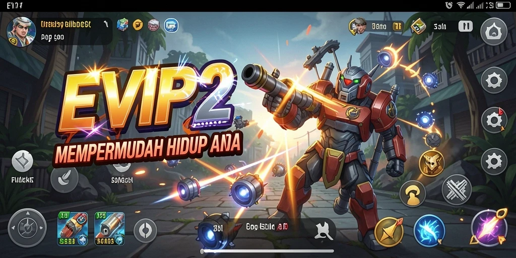 Tampilan antarmuka utama EVIP2 yang sederhana dan fungsional.