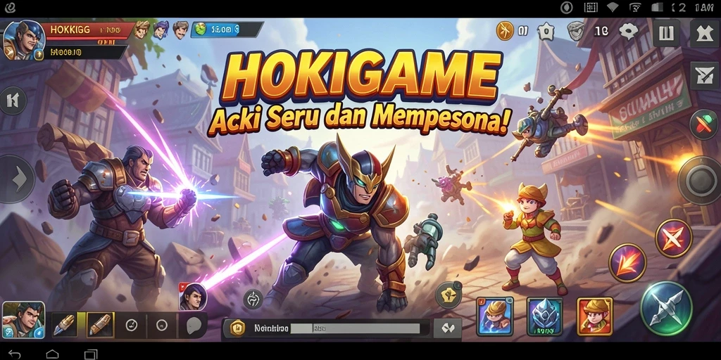 Gameplay HOKIGAME yang mendebarkan dan penuh aksi.