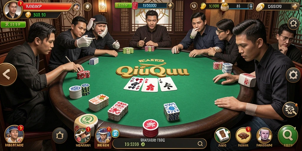 Screenshot gameplay KAKRP yang menampilkan aksi QiuQiu yang seru.
