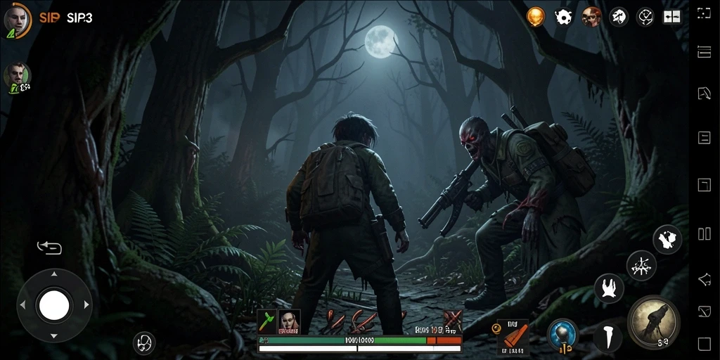 Screenshot akurat menampilkan gameplay horror yang mencekam.