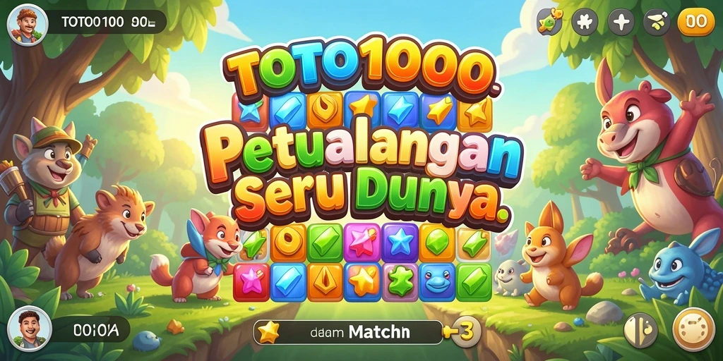 Tampilan gameplay TOTO1000 yang seru dan penuh warna.