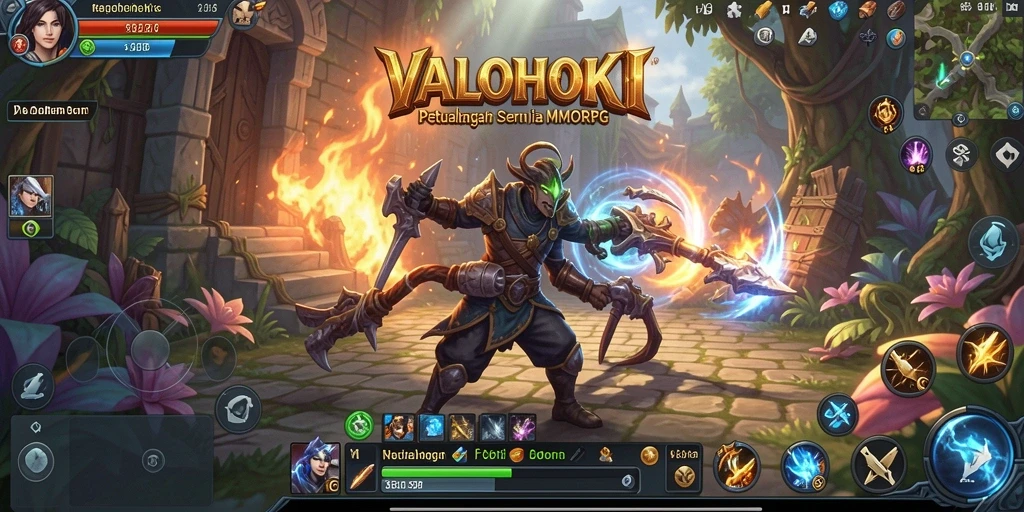 Screenshot gameplay <strong>VALOHOKI</strong> menampilkan aksi seru dalam dunia MMORPG.